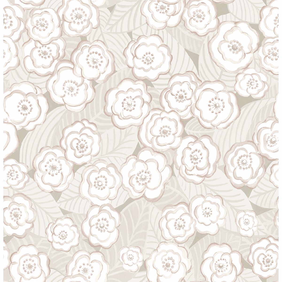 Emery Mauve Floral Wallpaper