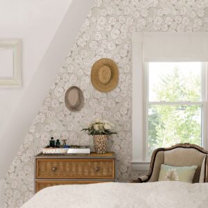 Emery Mauve Floral Wallpaper