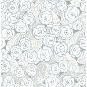 0043919 emery light blue floral wallpaper