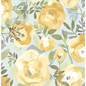 0043921 orla yellow floral wallpaper