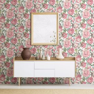 Orla Pink Floral Wallpaper