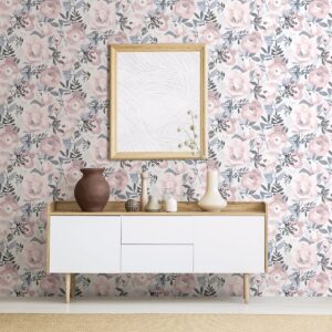 Orla Purple Floral Wallpaper