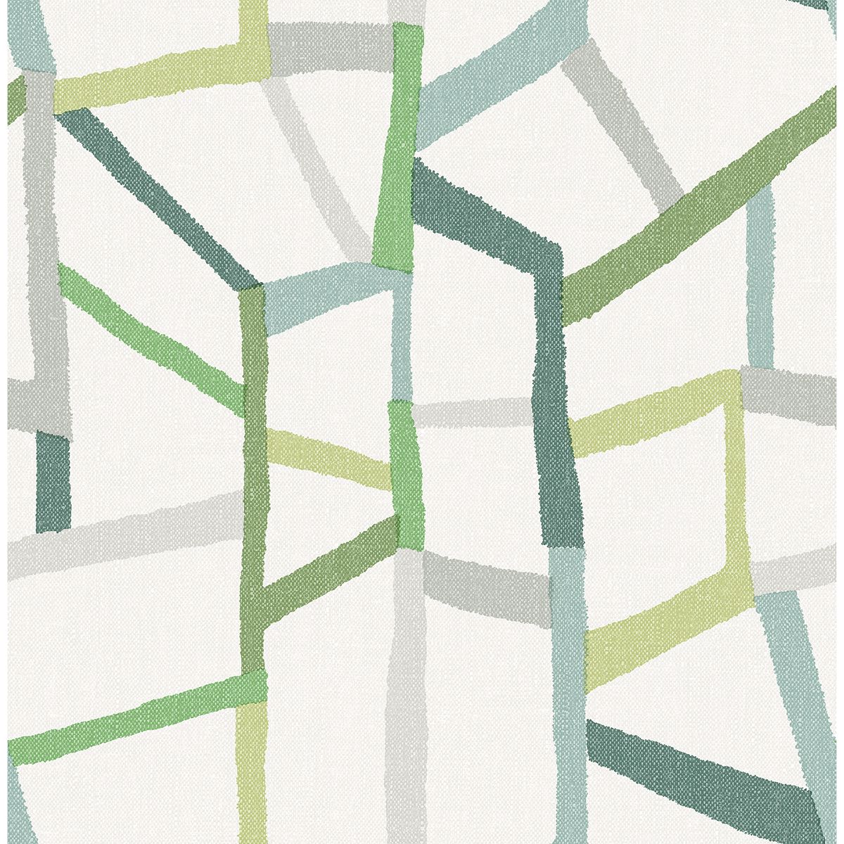 0043941 tate green geometric linen wallpaper