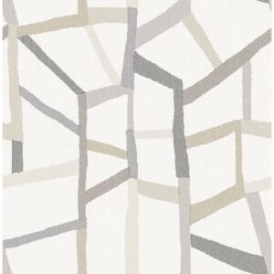 0043943 tate grey geometric linen wallpaper