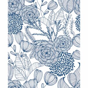 0043959 alannah navy botanical wallpaper