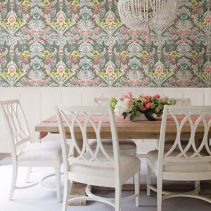 Vera Multicolor Floral Damask Wallpaper