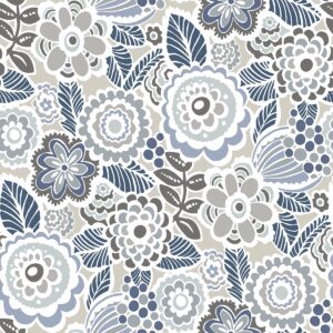 0043971 lucy grey floral wallpaper