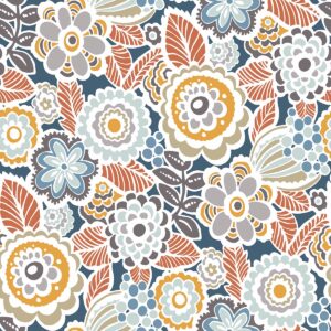 0043975 lucy navy floral wallpaper