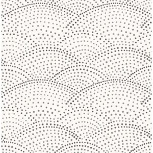 0043983 bennett charcoal dotted scallop wallpaper