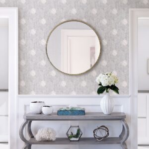 Granada Light Grey Geometric Wallpaper- Scott Living