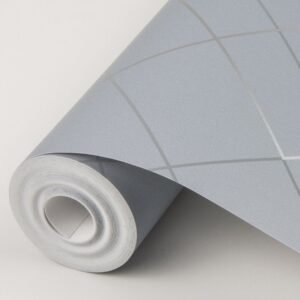 Ballard Pewter Geometric Wallpaper- Scott Living