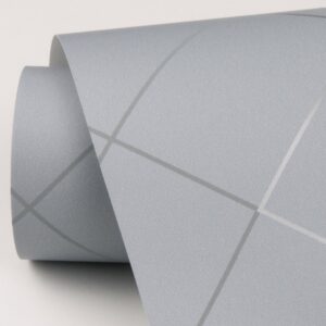 Ballard Pewter Geometric Wallpaper- Scott Living