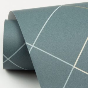 Ballard Teal Geometric Wallpaper- Scott Living