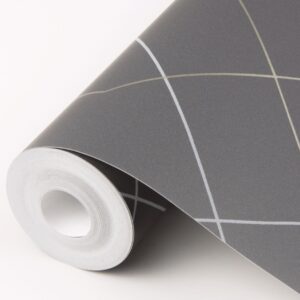 Ballard Grey Geometric Wallpaper- Scott Living