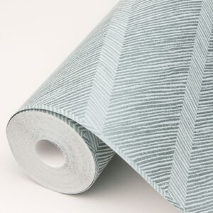 Aspen Aqua Chevron Wallpaper- Scott Living