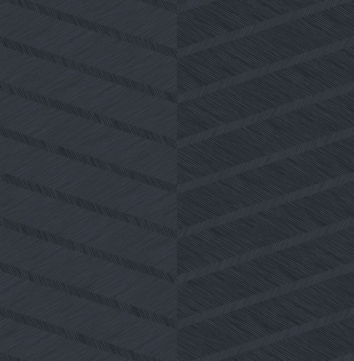 Aspen Indigo Chevron Wallpaper- Scott Living