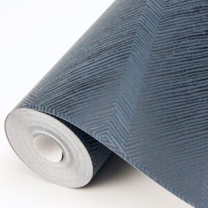 Aspen Indigo Chevron Wallpaper- Scott Living