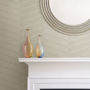 Aspen Champagne Chevron Wallpaper- Scott Living