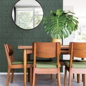 Brixton Green Texture Wallpaper- Scott Living