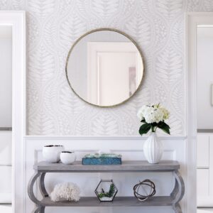 Juno Light Grey Ogee Wallpaper- Scott Living