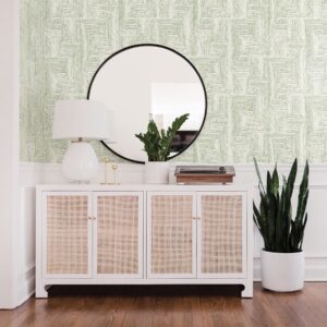Merritt Green Geometric Wallpaper- Scott Living
