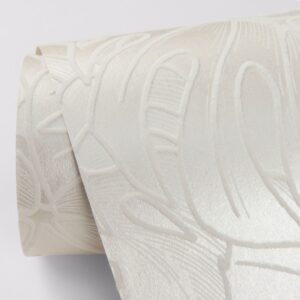 Balboa White Botanical Wallpaper- Scott Living