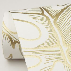 Balboa Gold Botanical Wallpaper- Scott Living