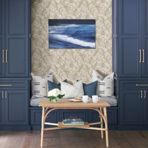 Balboa Gold Botanical Wallpaper- Scott Living