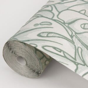 Balboa Olive Botanical Wallpaper- Scott Living