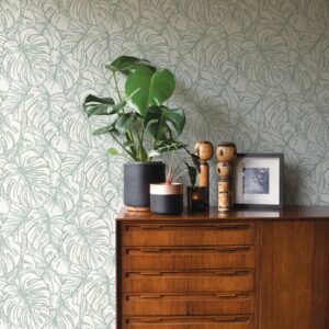 Balboa Olive Botanical Wallpaper- Scott Living
