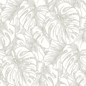 0045019 balboa silver botanical wallpaper