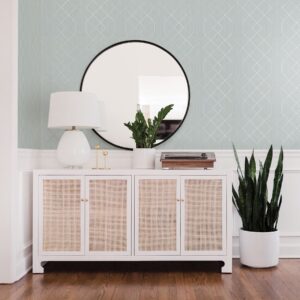 Ballard Light Blue Geometric Wallpaper- Scott Living