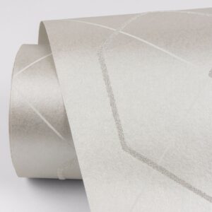 Ballard Silver Geometric Wallpaper- Scott Living