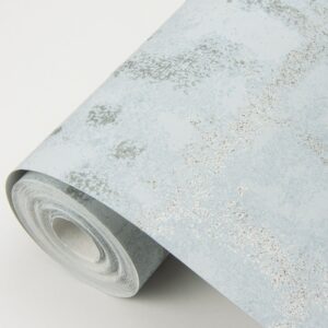 Shea Sky Blue Distressed Geometric Wallpaper- Scott Living