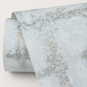 Shea Sky Blue Distressed Geometric Wallpaper- Scott Living