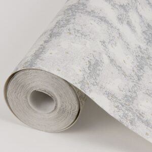 Shea Light Grey Distressed Geometric Wallpaper- Scott Living