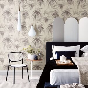 Darlana Pewter Grasscloth Wallpaper- Scott Living