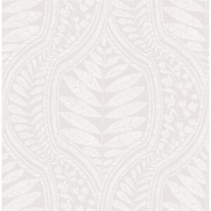Juno Light Grey Ogee Wallpaper- Scott Living