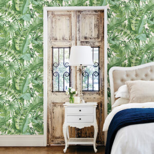 Alfresco Green Tropical Palm Wallpaper