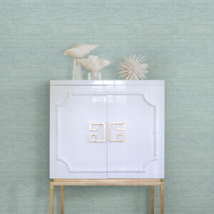 Agave Aqua Imitation Grasscloth Wallpaper