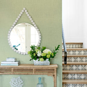 Jocelyn Green Faux Fabric Wallpaper