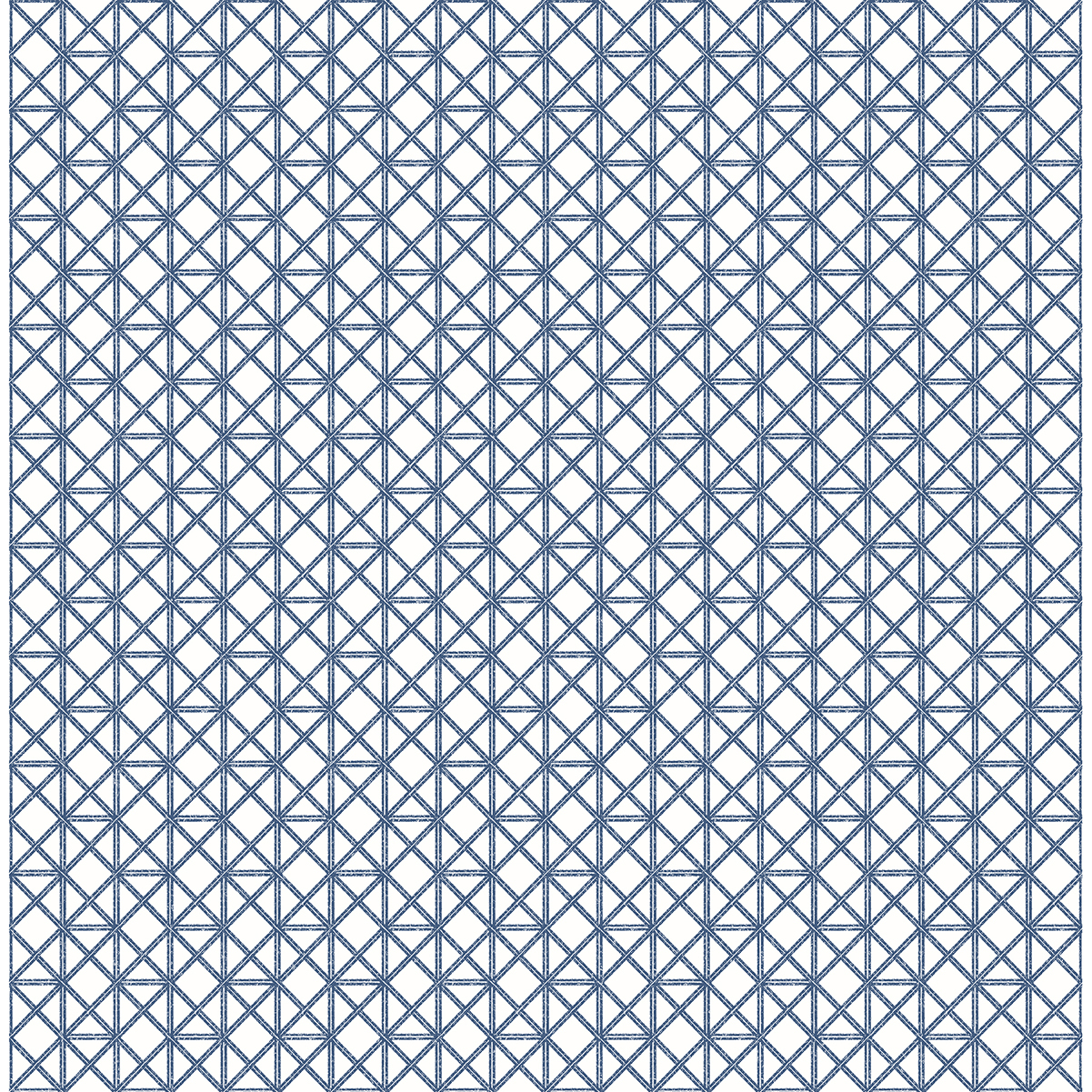 Lisbeth Blue Geometric Lattice Wallpaper