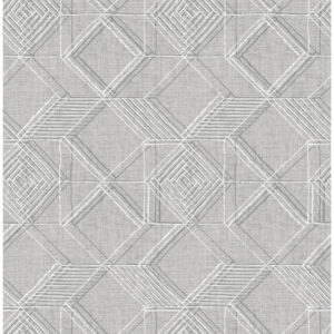 0045511 moki grey lattice geometric wallpaper