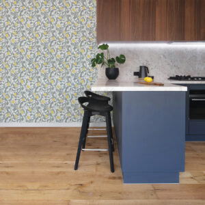 Loretto Grey Citrus Wallpaper