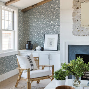Athina Grey Fern Wallpaper
