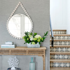 Exhale Grey Woven Texture Wallpaper