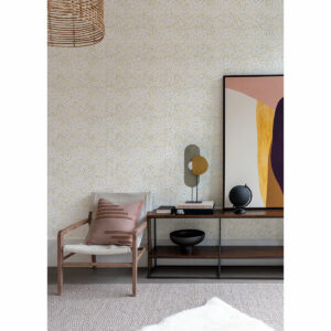 Bennett Grey Dotted Scallop Wallpaper