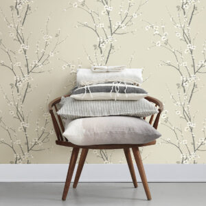 Monterey Ivory Floral Branch Wallpaper
