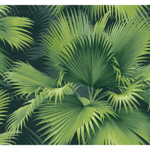 0050999 summer palm dark green tropical wallpaper