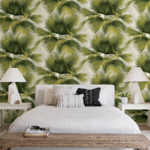 Summer Palm Green Tropical Wallpaper